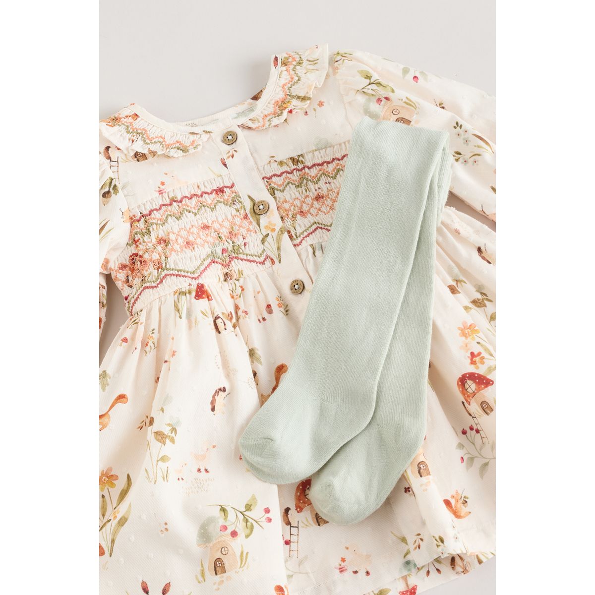 Robe bébé avec col imprimé floral crème/personnage, NEXT