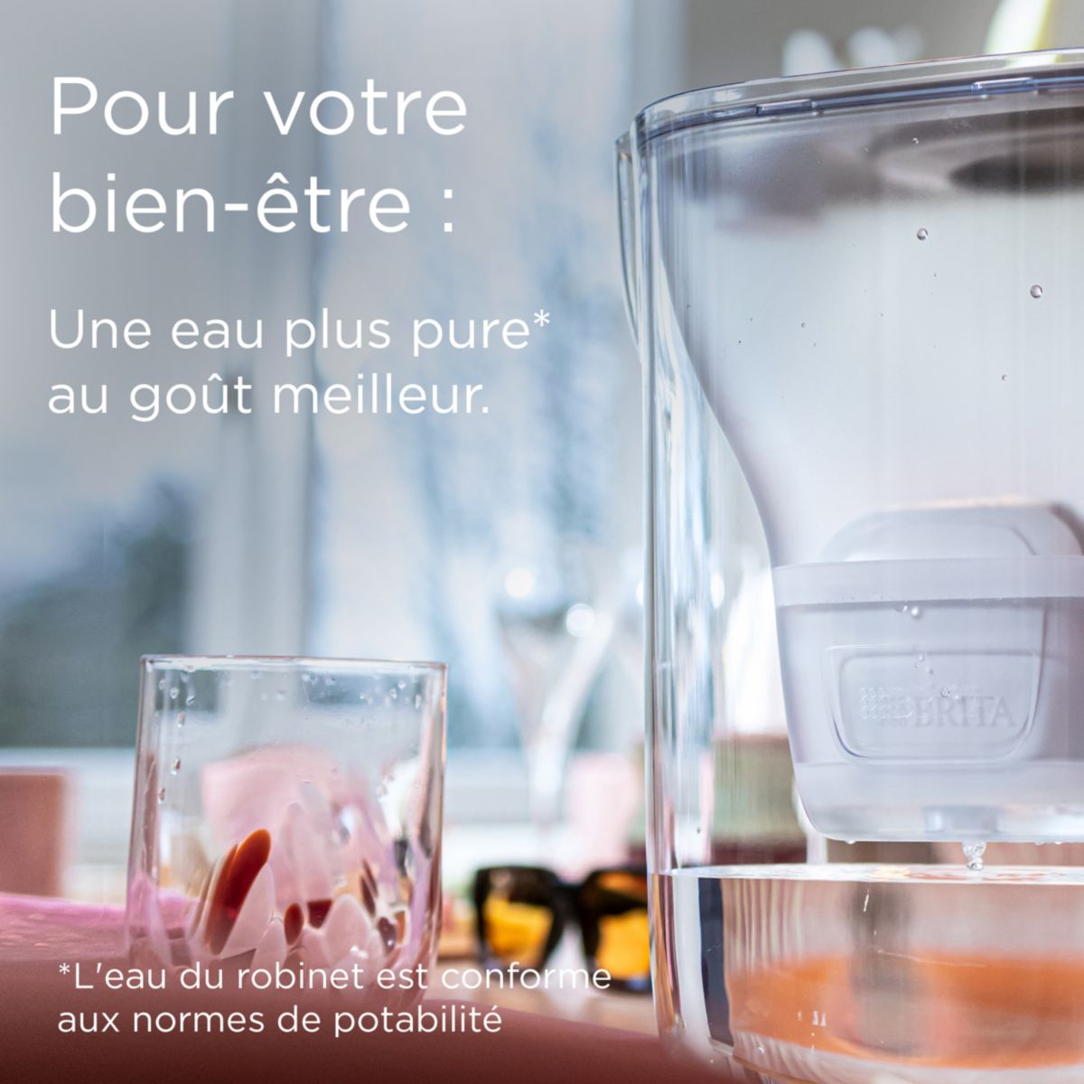 Carafe filtrante Essential XL blanche couleur unique, BRITA