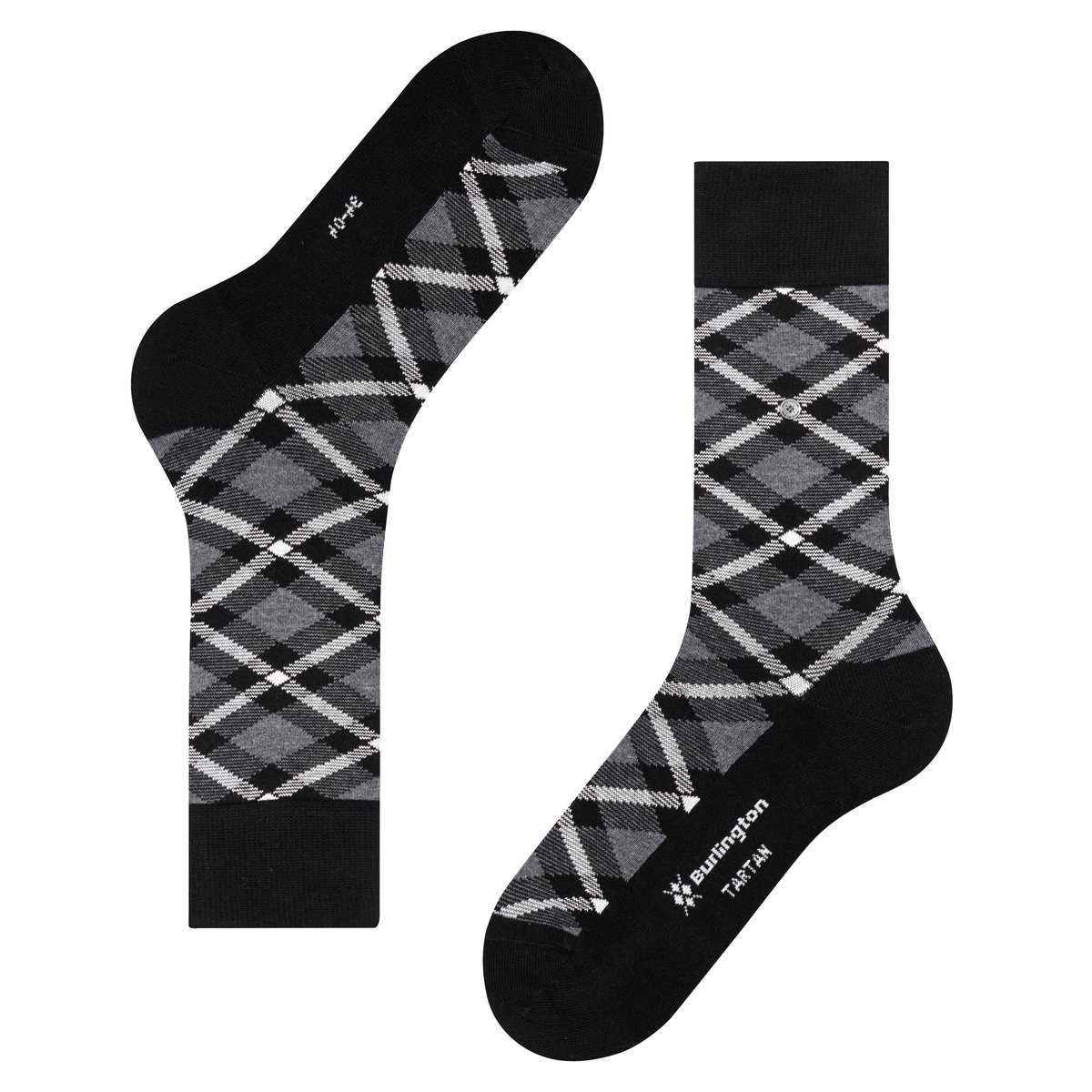 Chaussettes Tartan Opaque noir basique, BURLINGTON