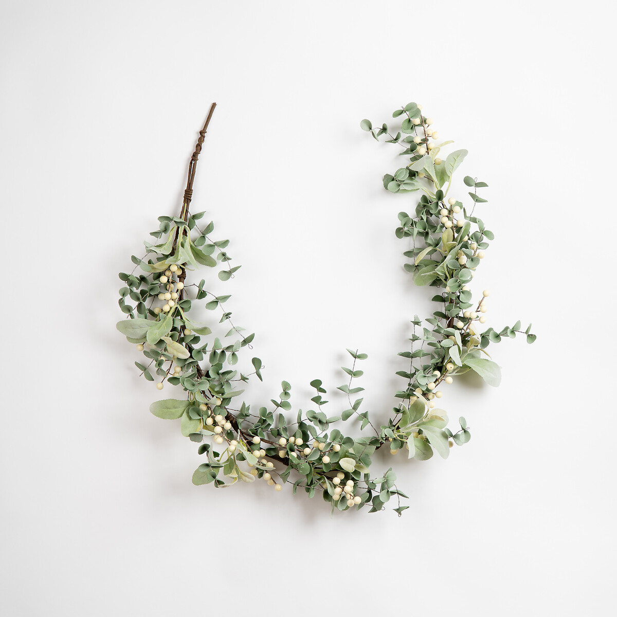 152cm Eucalyptus, Lambs Ear & Berry Garland green, SO'HOME