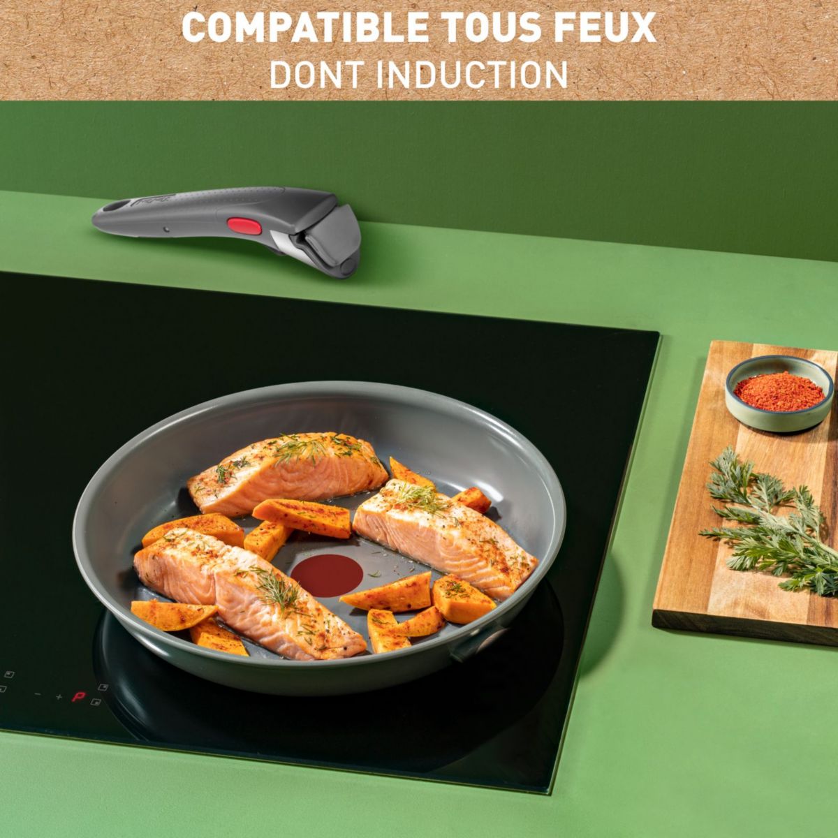 Poêle Ingenio Renew 28cm L2600602 blanc, TEFAL