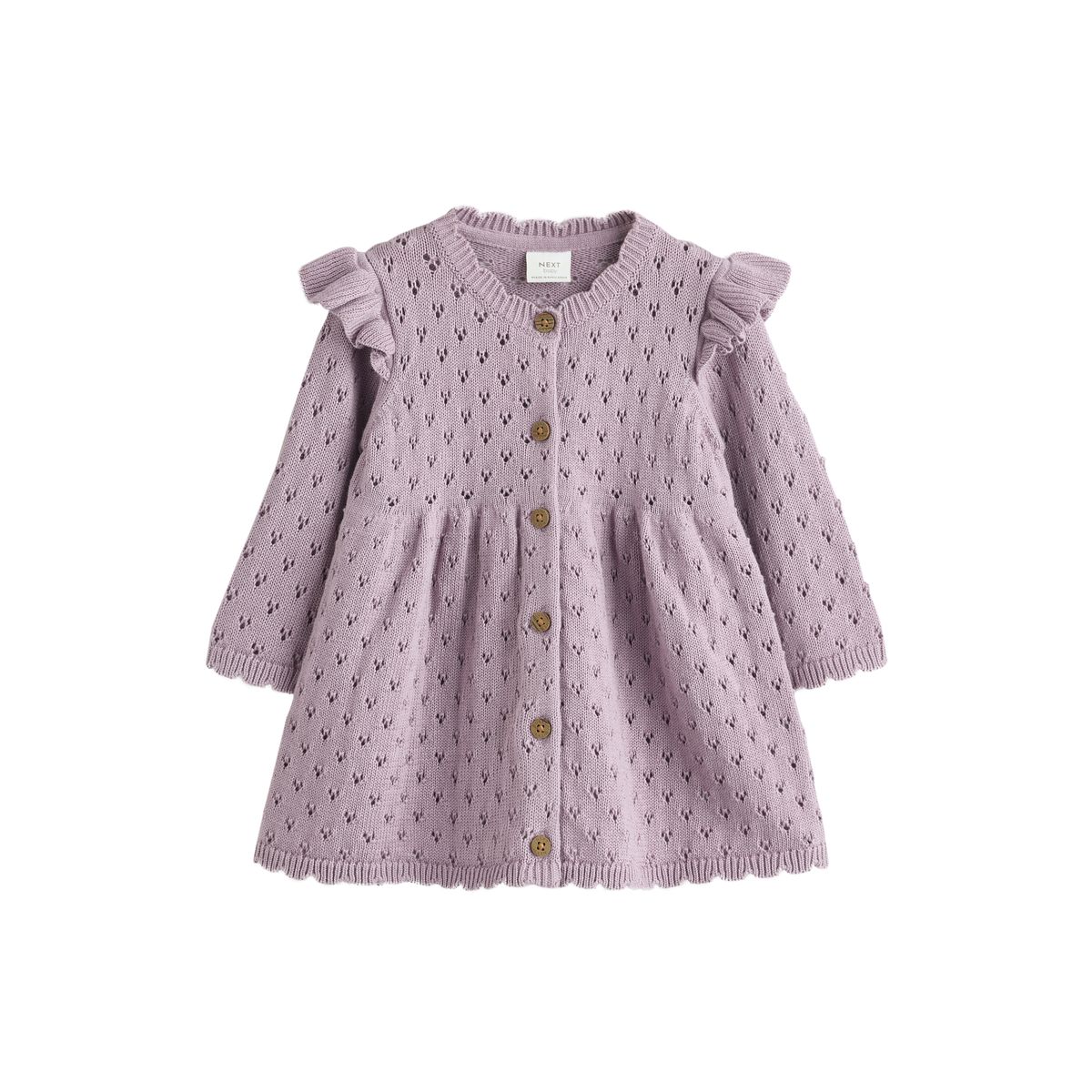 Robe bébé en maille pointelle lilas, NEXT