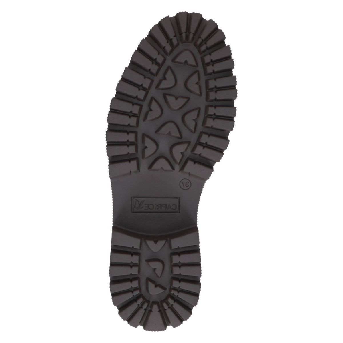 Bottine à talon marron foncé combiné, CAPRICE