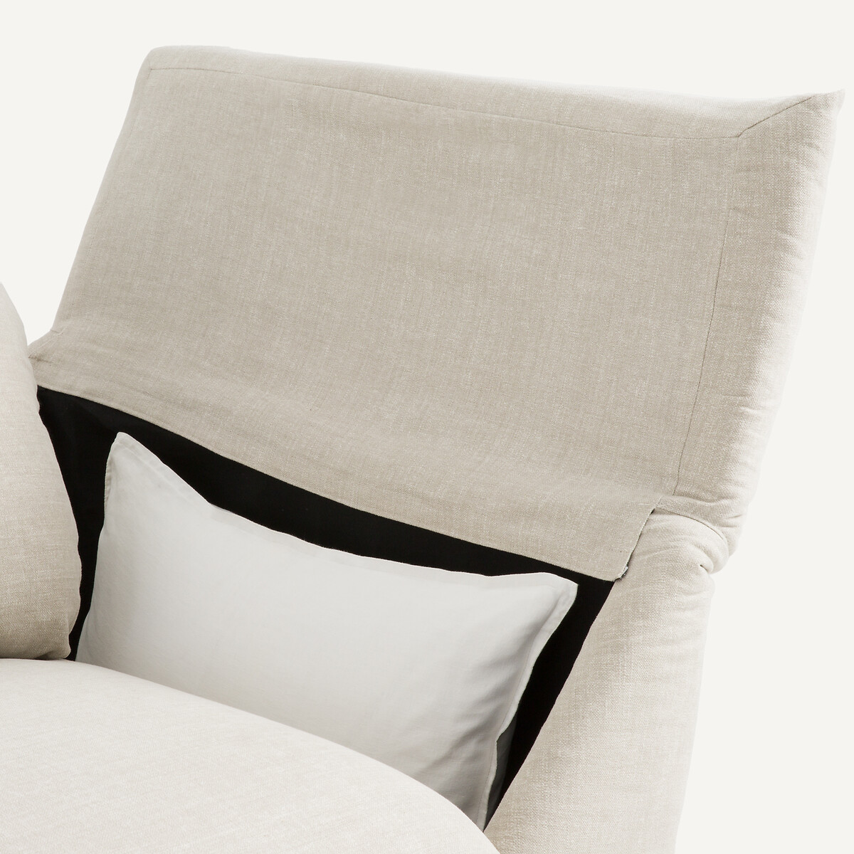 Divano-letto 3 posti in cotone/lino, Edgar beige, AM.PM