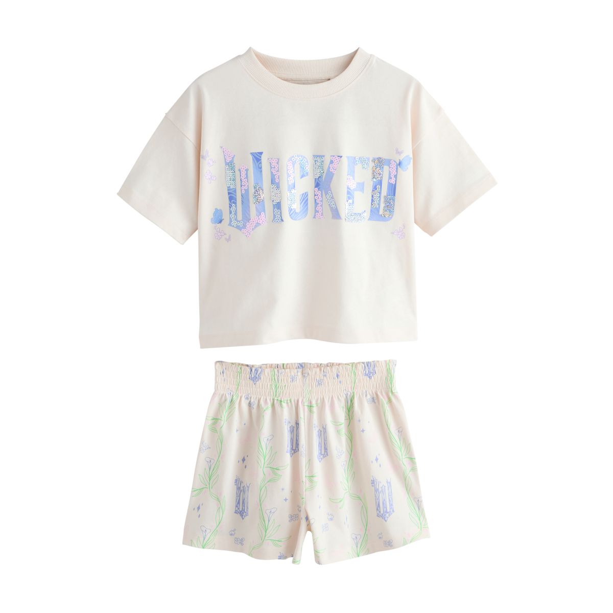 Pyjama short wicked lilas/écru, NEXT