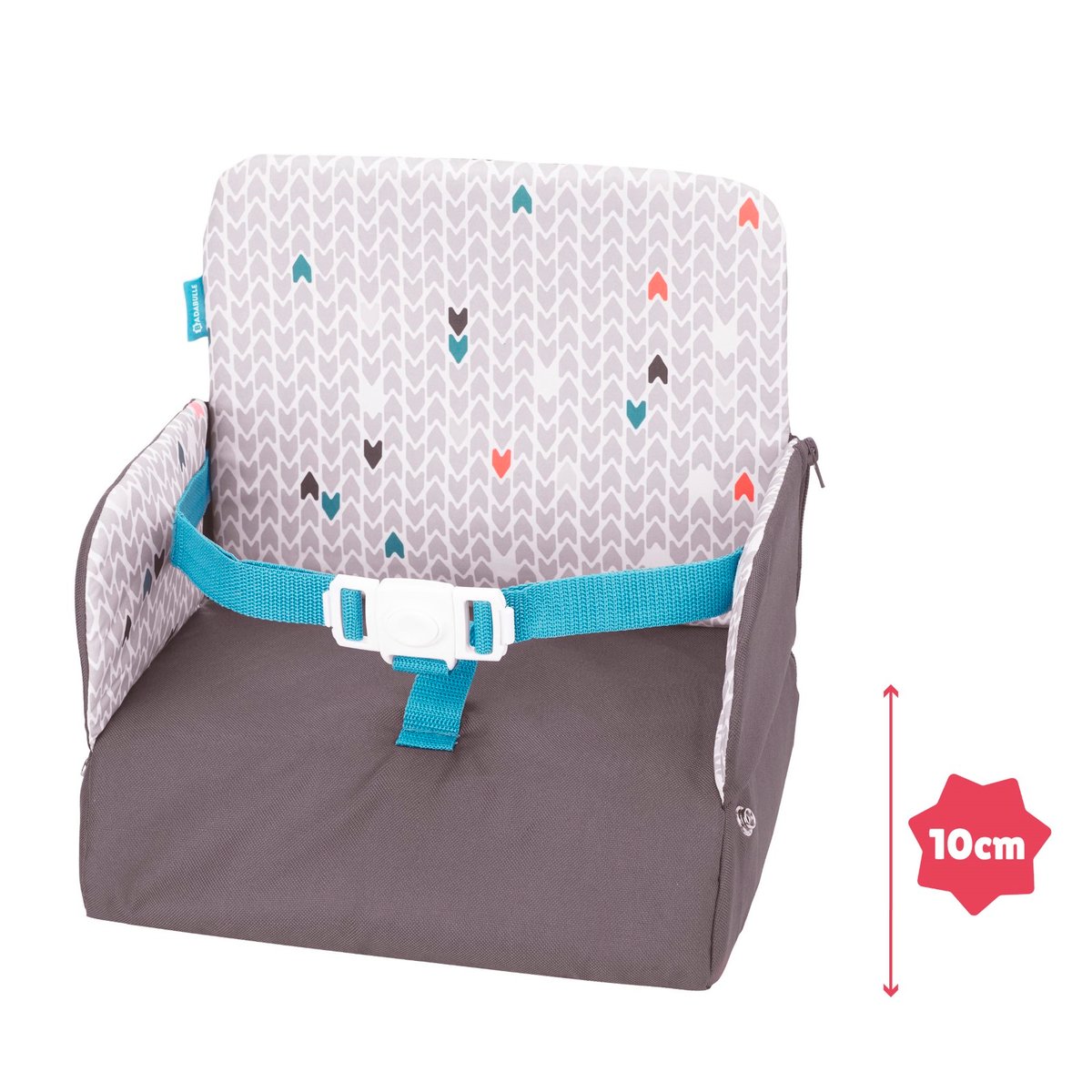 Rehausseur de chaise nomade Yummy Travel gris, BADABULLE