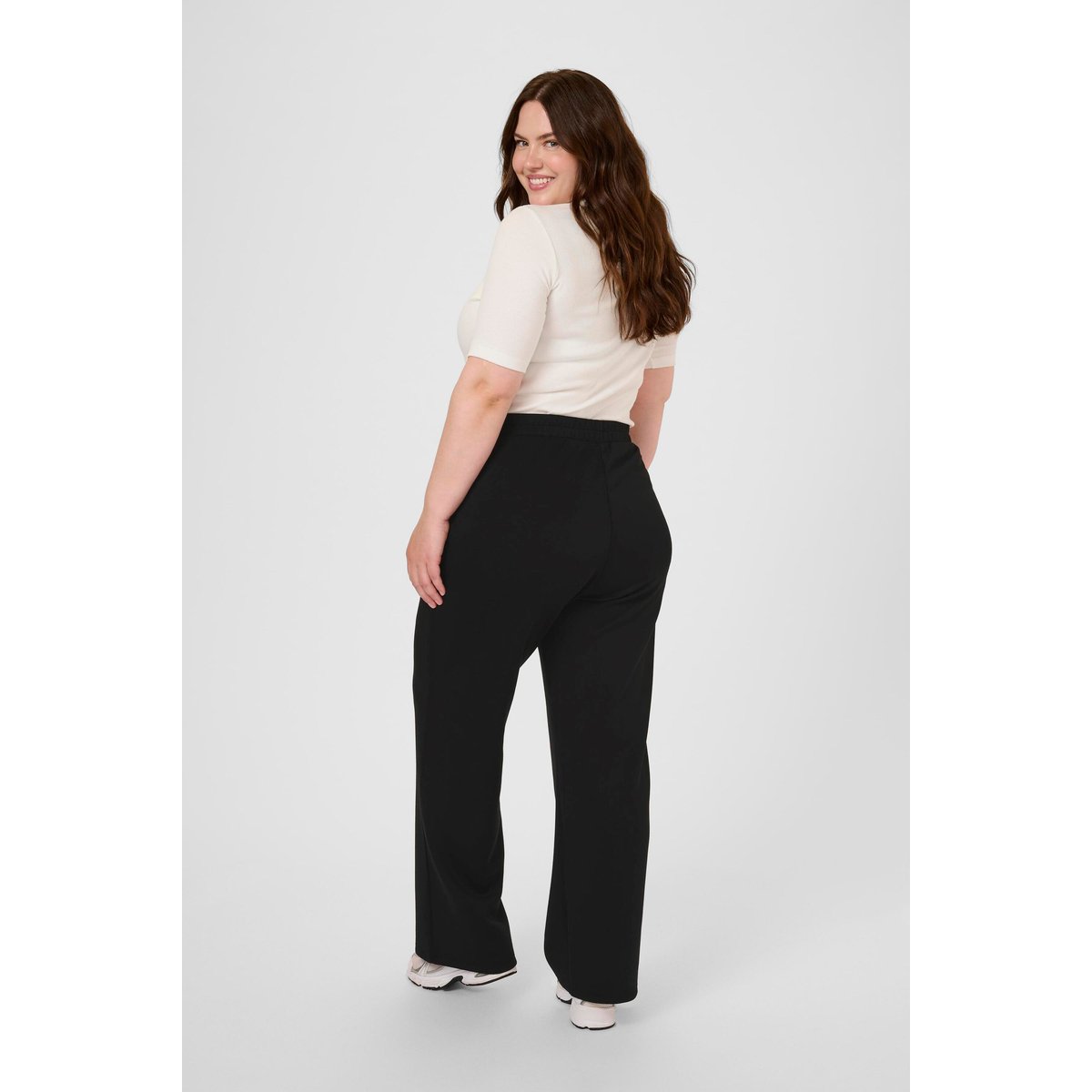 Pantalon casual noir, KAFFE CURVE