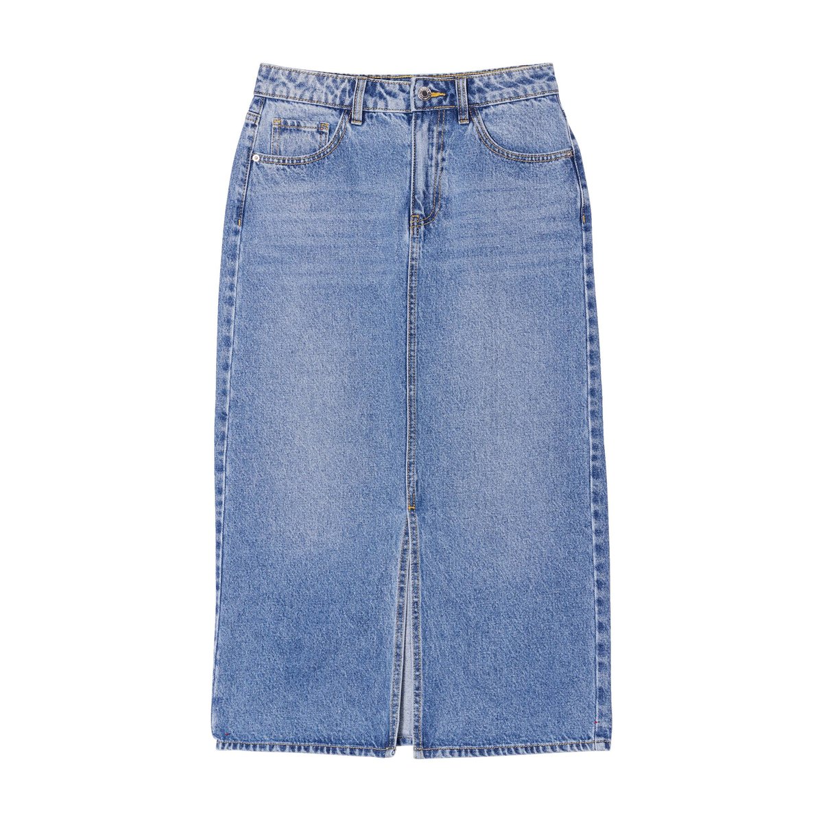 Jupe crayon taille standard denim double stone, CACHE CACHE