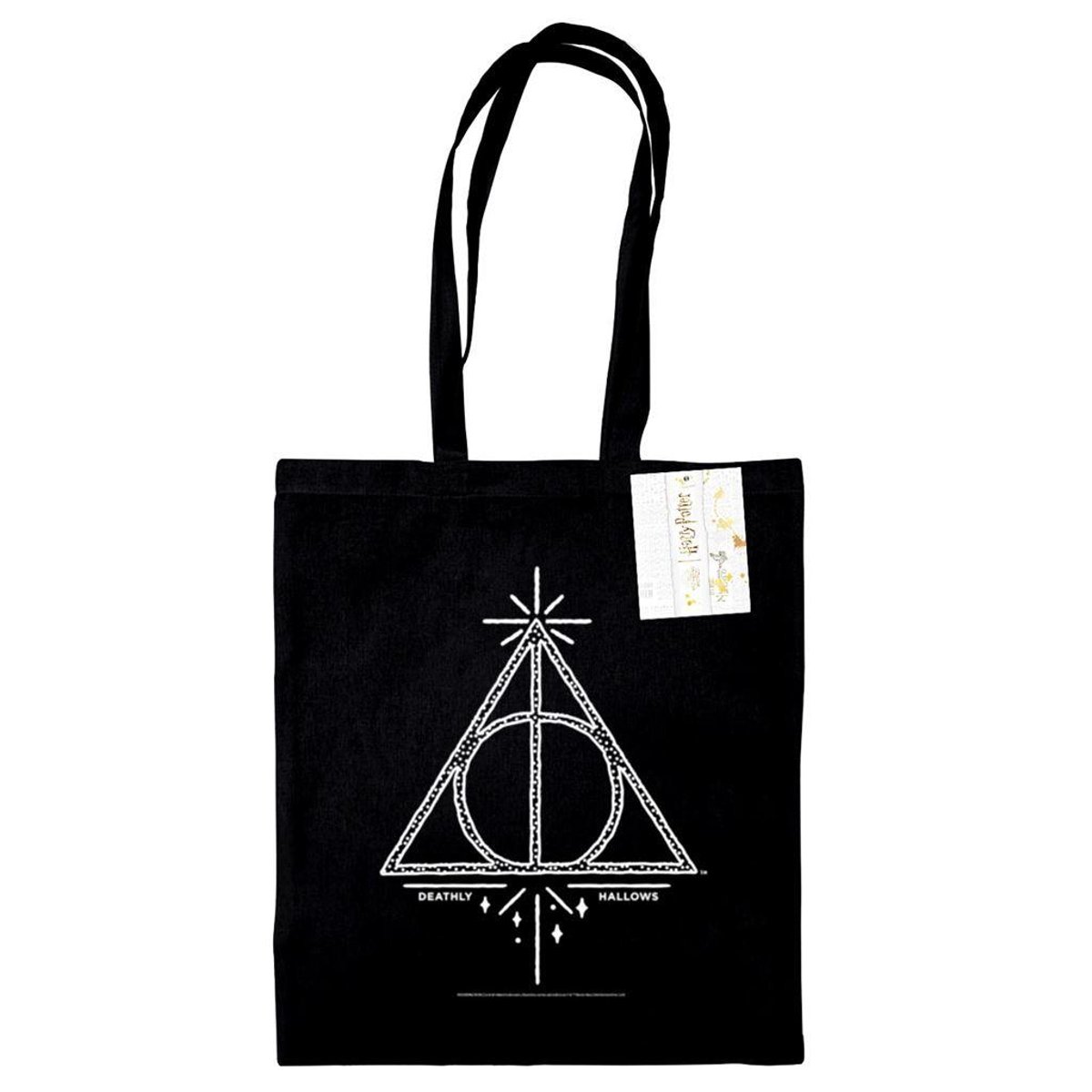 Tote bag motif/style Reliques de la Mort noir, HARRY POTTER