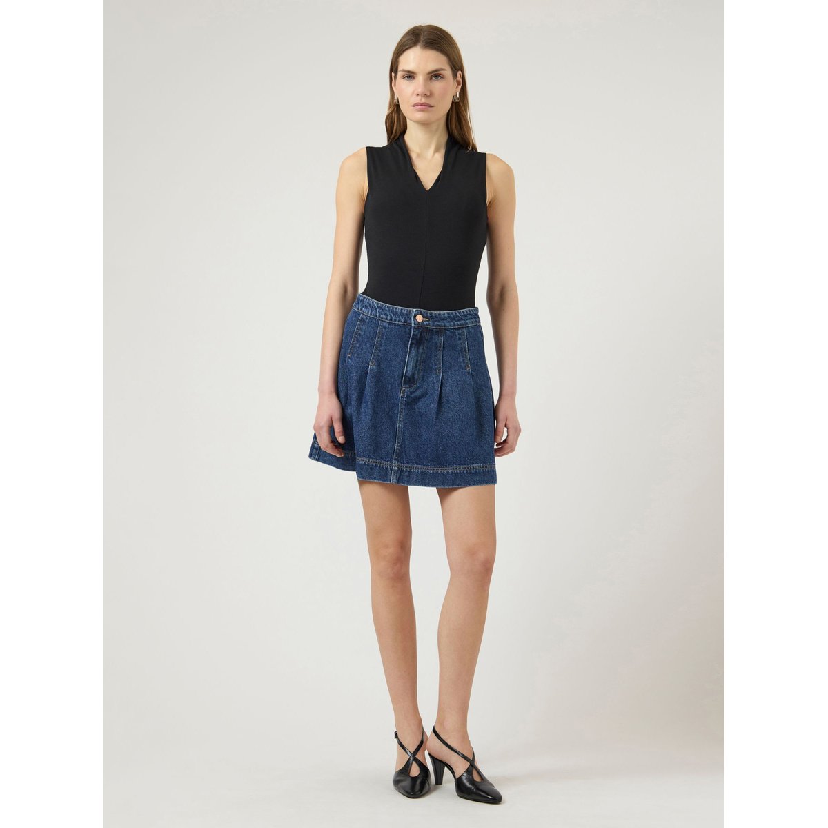 Mini-Jupe bleu - medium blue denim1, YAS