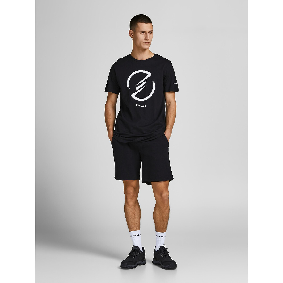 Short en molleton noir, JACK & JONES