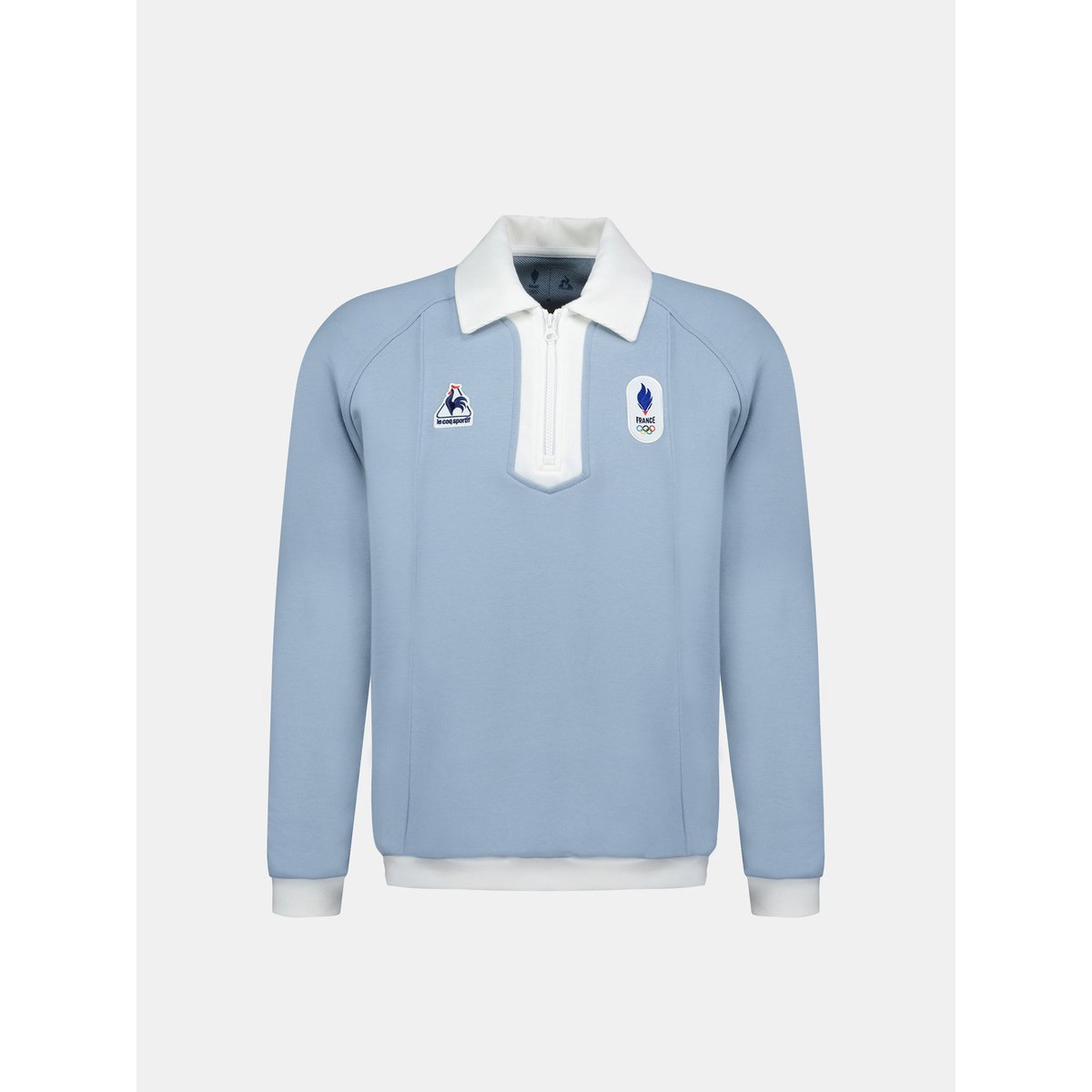 Sweat demi-zippé Équipe de France Olympique 2026 Jeux Olympiques EQUIPE DE FRANCE blue, LE COQ SPORTIF