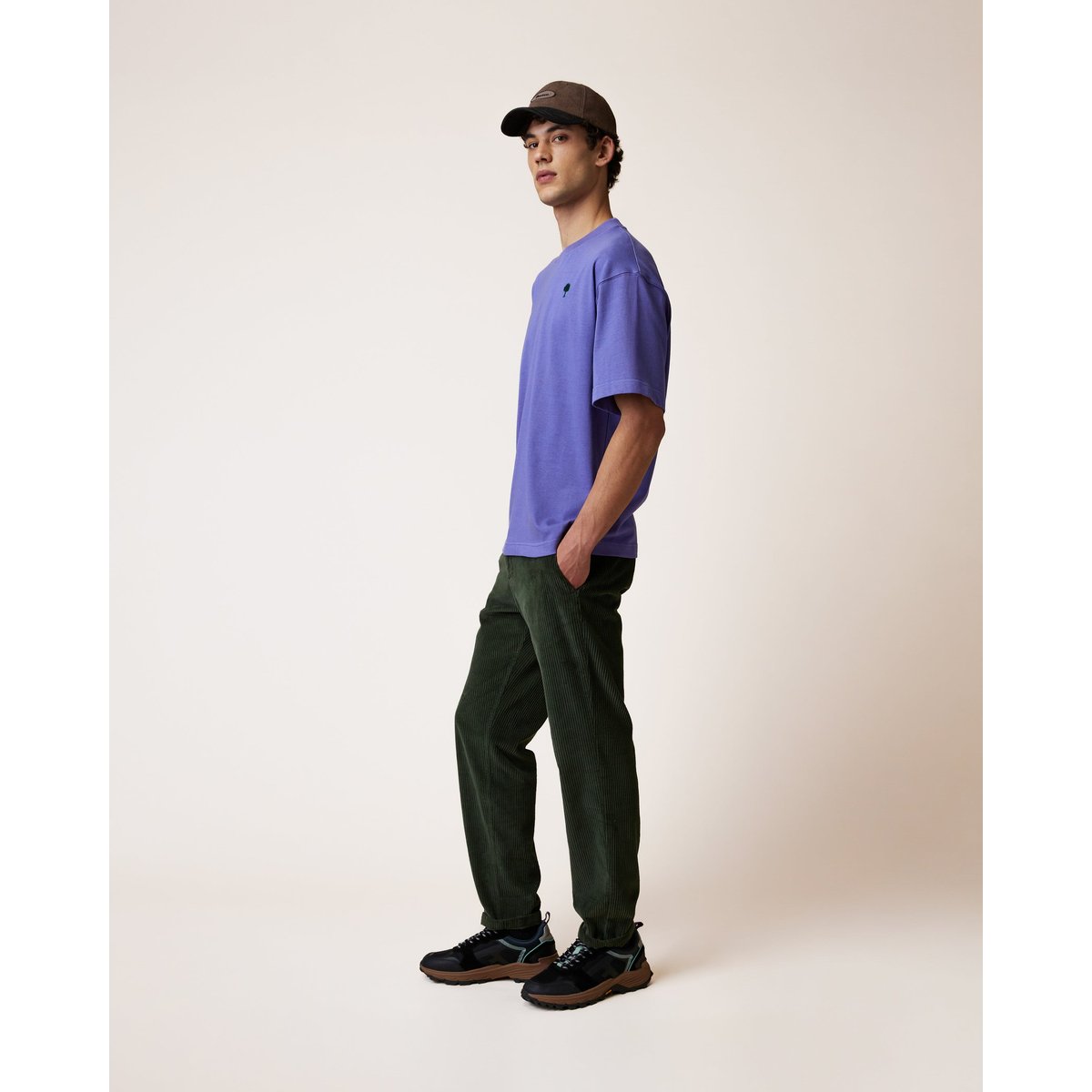 T-shirt en maille violet foncé, FAGUO