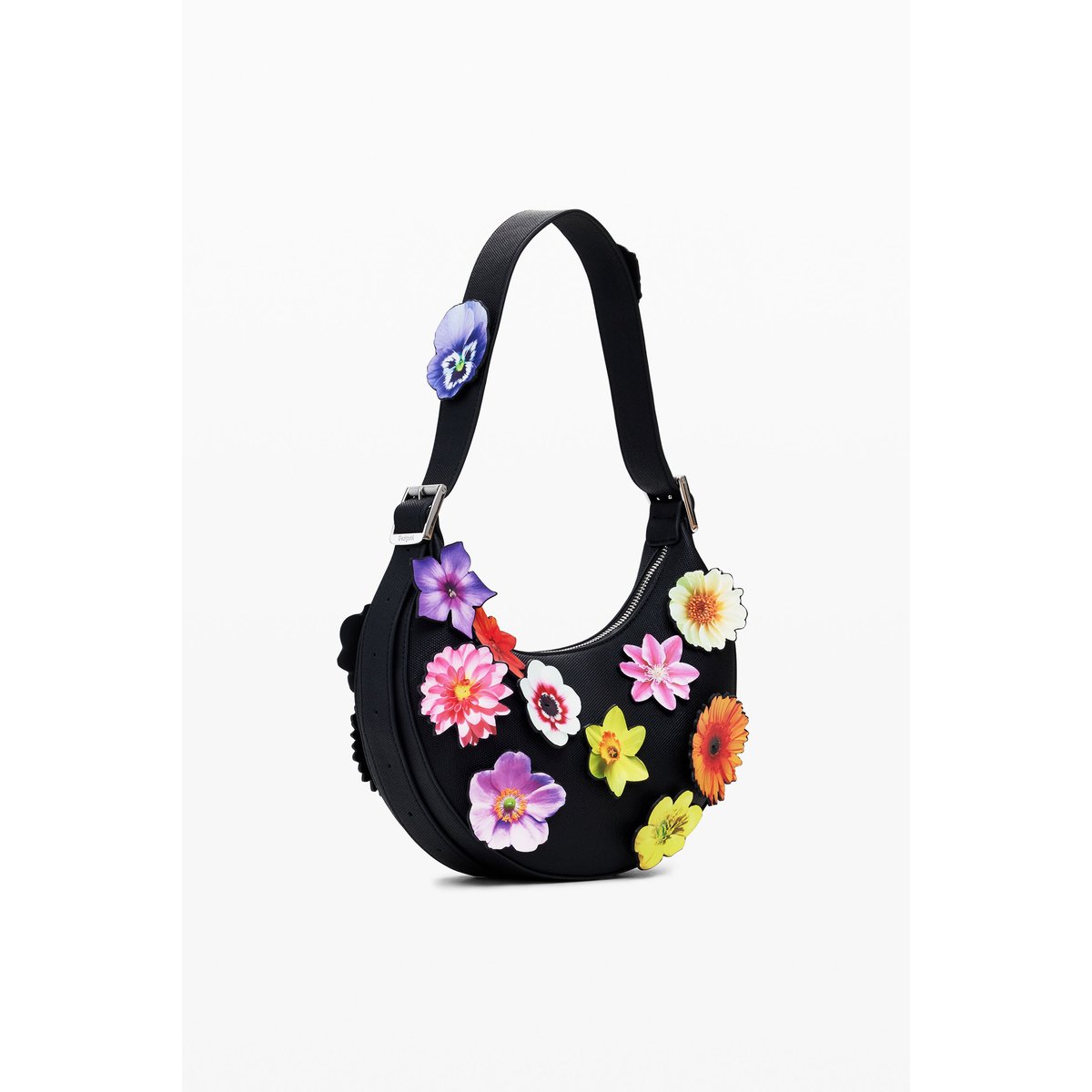 Sac à appliques florales Tyler McGillivary noir, DESIGUAL