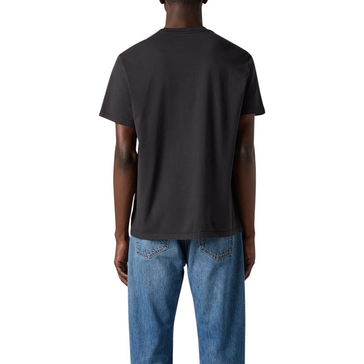 T-shirt en coton noir uni à coupe légèrement oversize avec le nom de la marque noir, LEVI'S