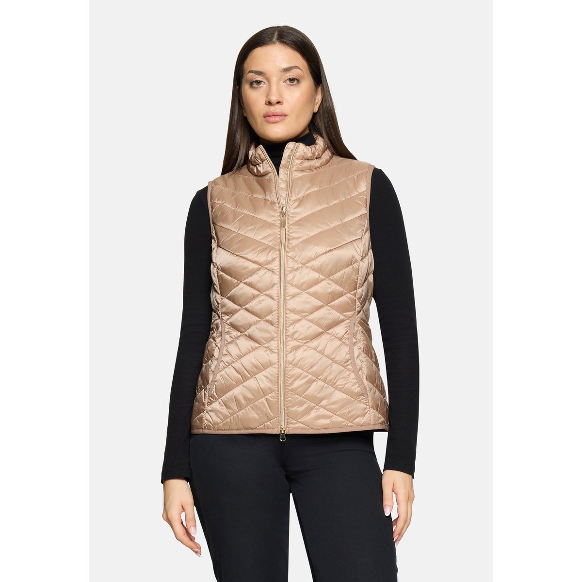 Veste sans manches matelassée à fermeture zippée natural, BETTY BARCLAY
