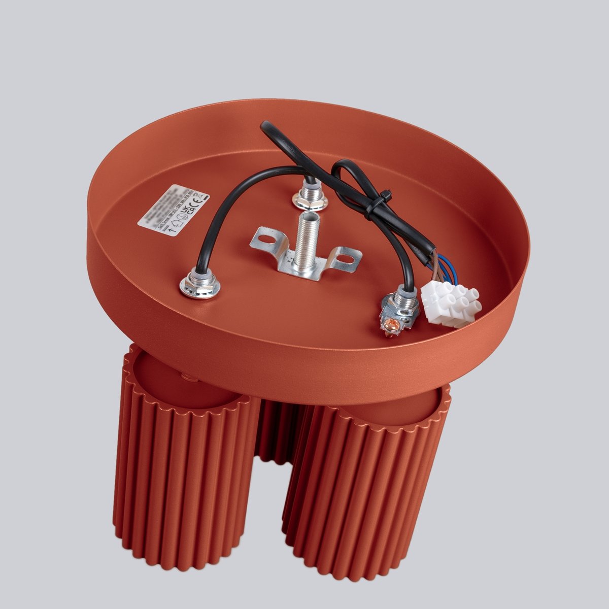 Plafonnier Aluminium Ocre Rouge GU10 3 Karbon rouge, EDEN