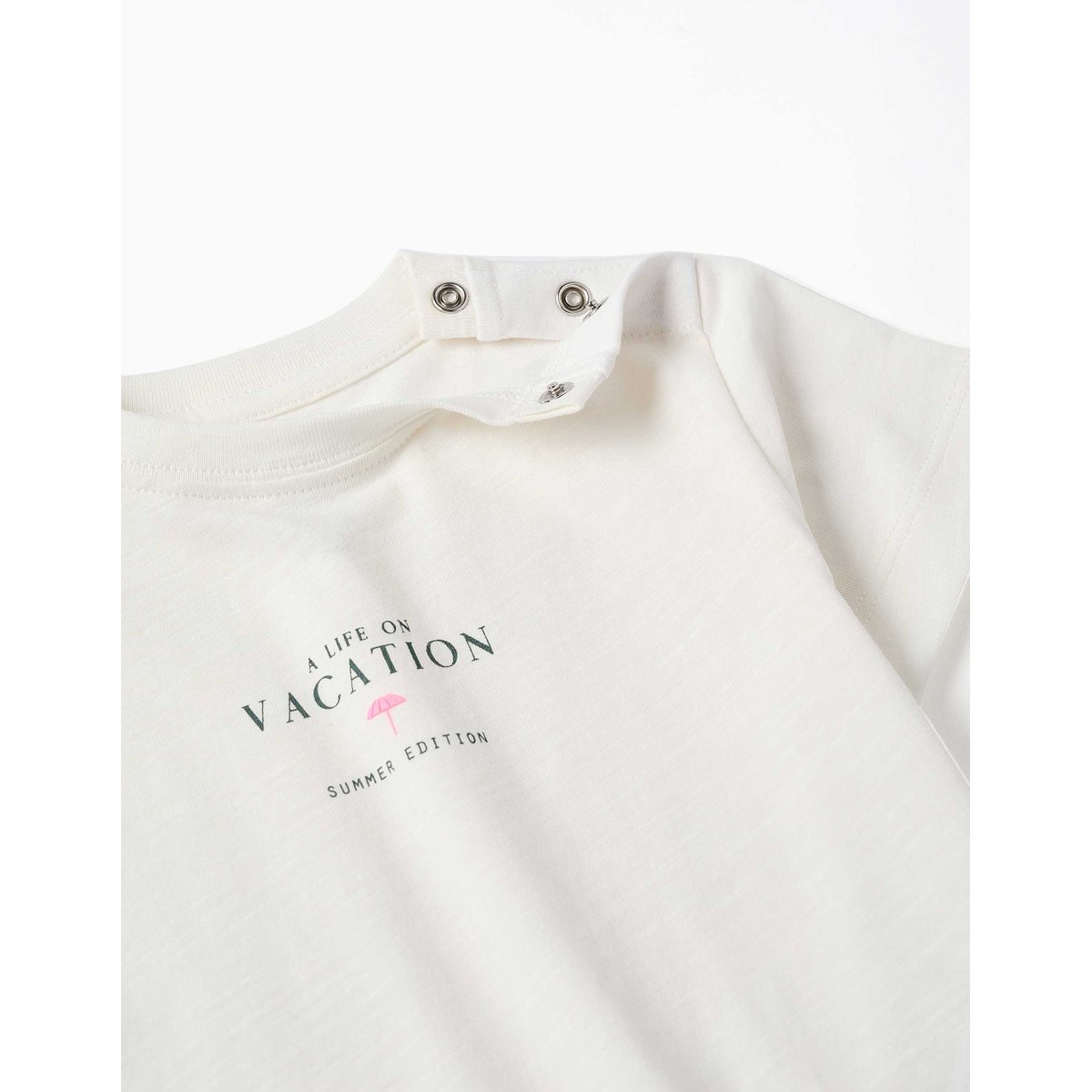 T-shirt en coton avec imprimé Vacation beige clair, ZIPPY