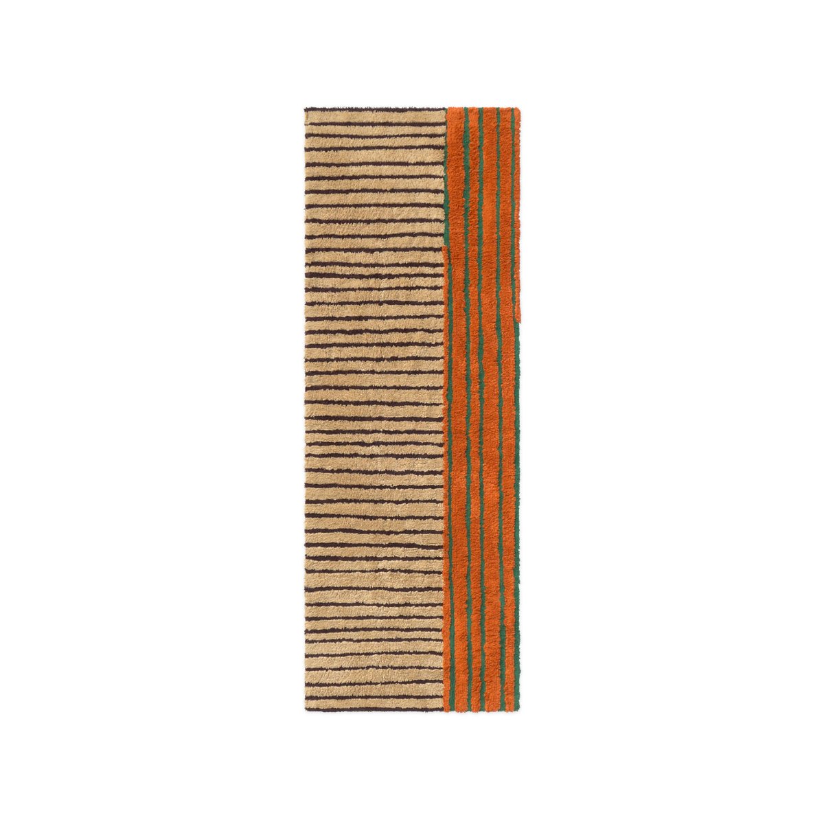 Tapis rectangulaire en coton Clay COLOR ON miel clair, grain de café, terre cuite, monstera, naturel, LORENA CANALS