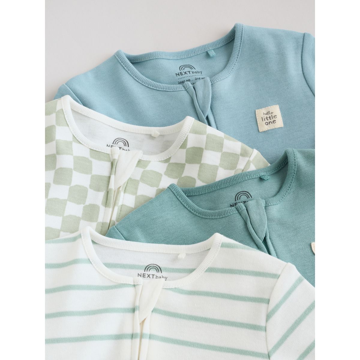 Dors-bien à zip double sens bébé, lot de 4 vert, NEXT
