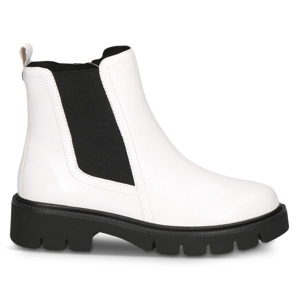 Bottine talon bloc blanc / rose, CAPRICE