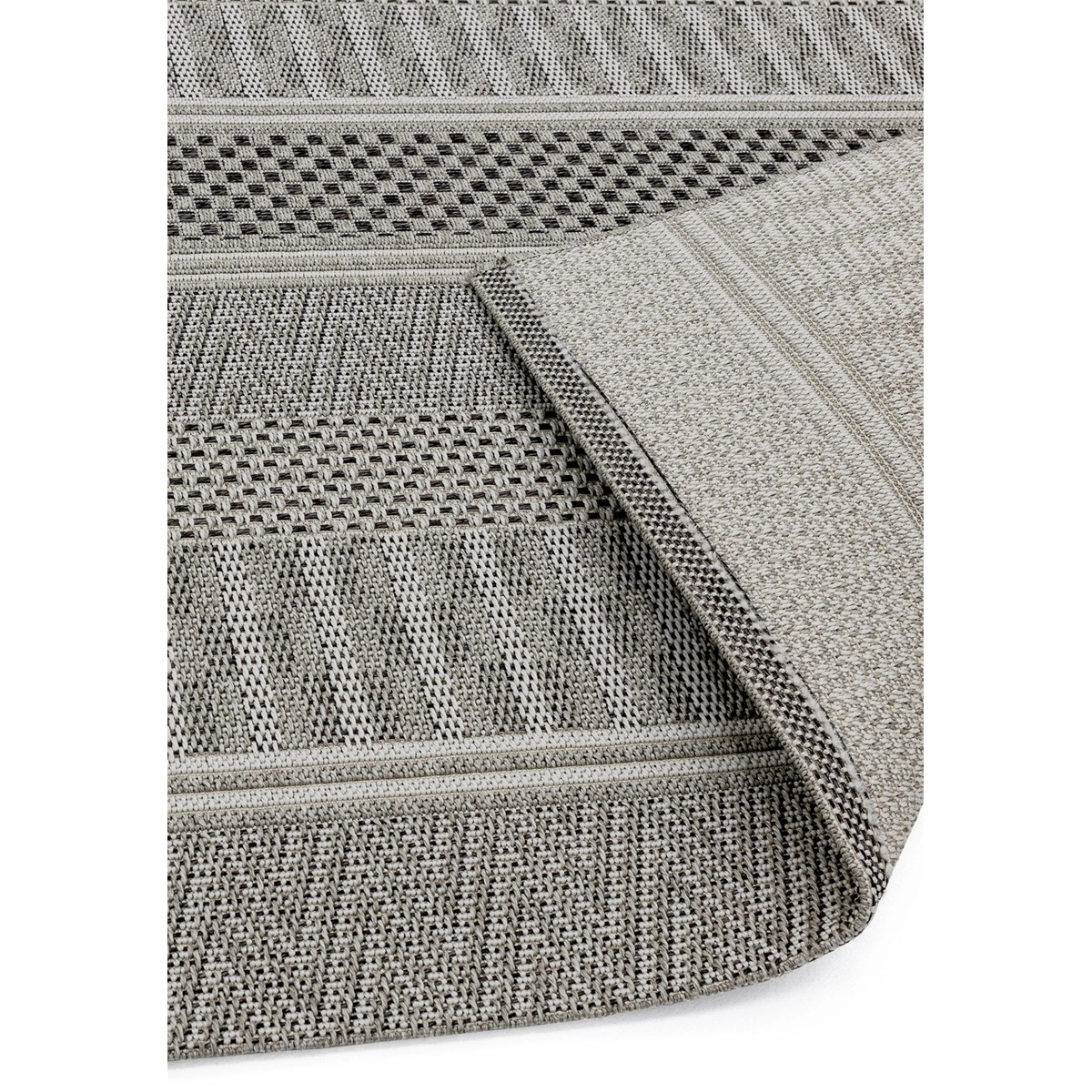 Tapis intérieur extérieur tissé plat LOGGIA gris, NOVATREND