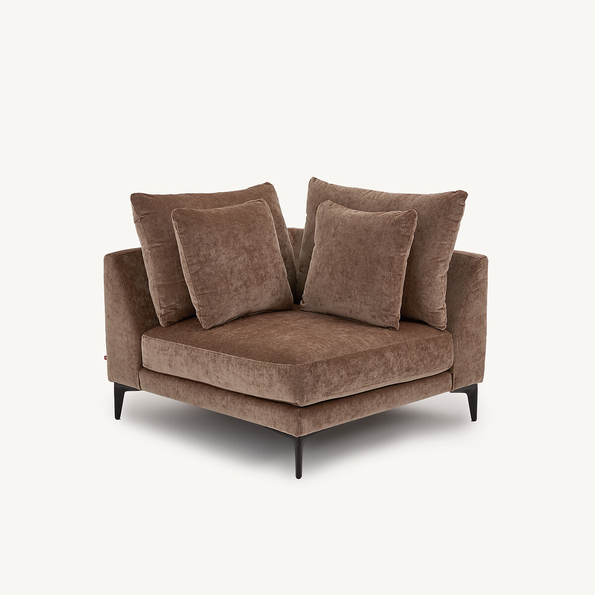 Ecksofa aus Mischvelours, MODERNISTE, Design Emmanuel Gallina café latte, AM.PM X EMMANUEL GALLINA