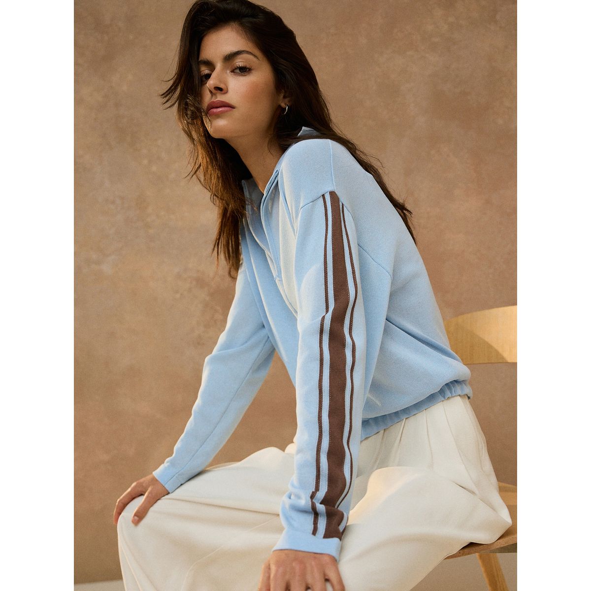 Veste légère zippée à col montant bleu clair, NEXT