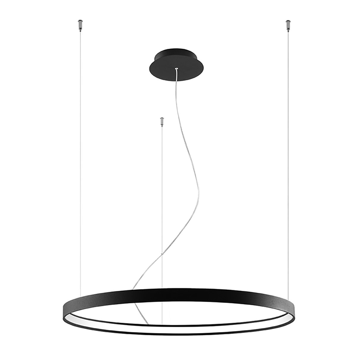 Lustre Aluminium Noir LED 1 Rio noir, EDEN