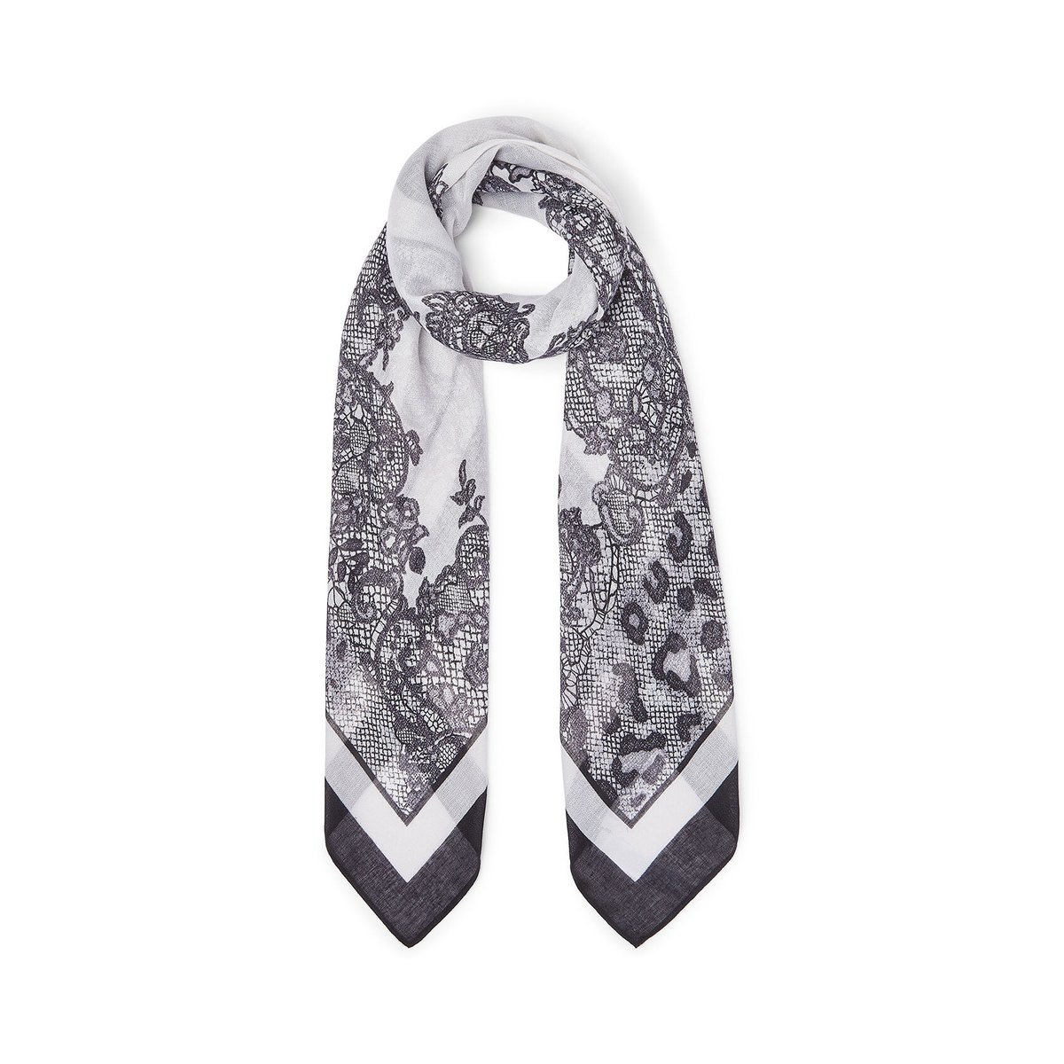 Grand Foulard Imprimé Animalier noir, LIU JO