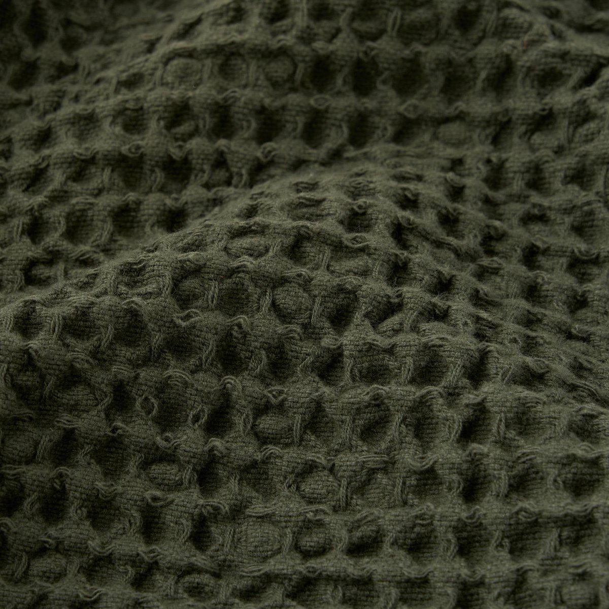Plaid coton rayé uni, 100% coton camouflage, MONOPRIX