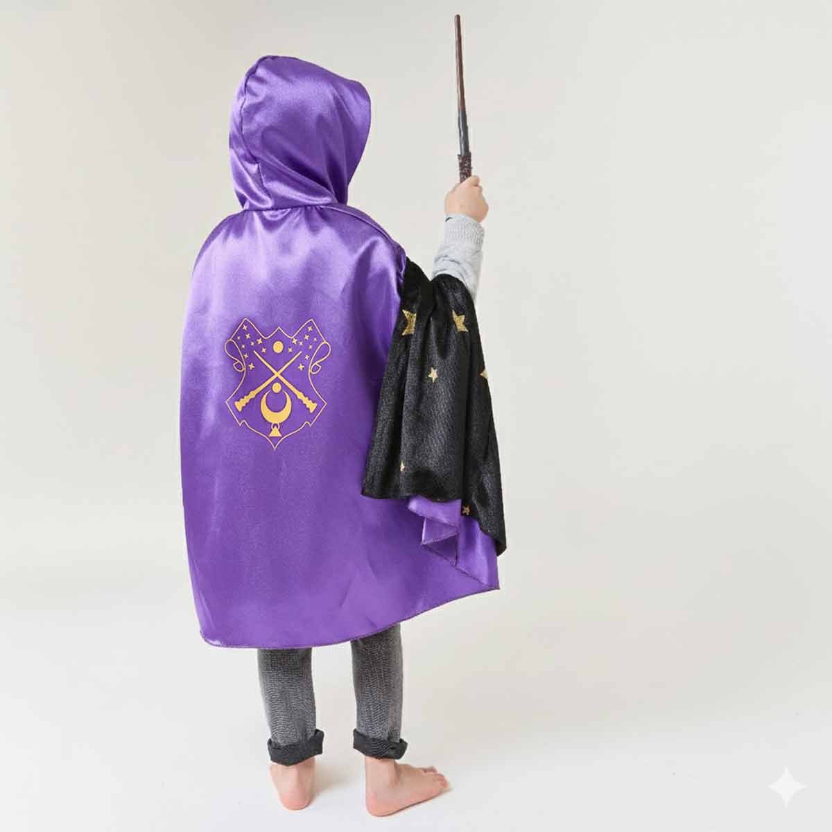 Déguisement cape de magicien réversible 3-8 ans blanc, OXYBUL