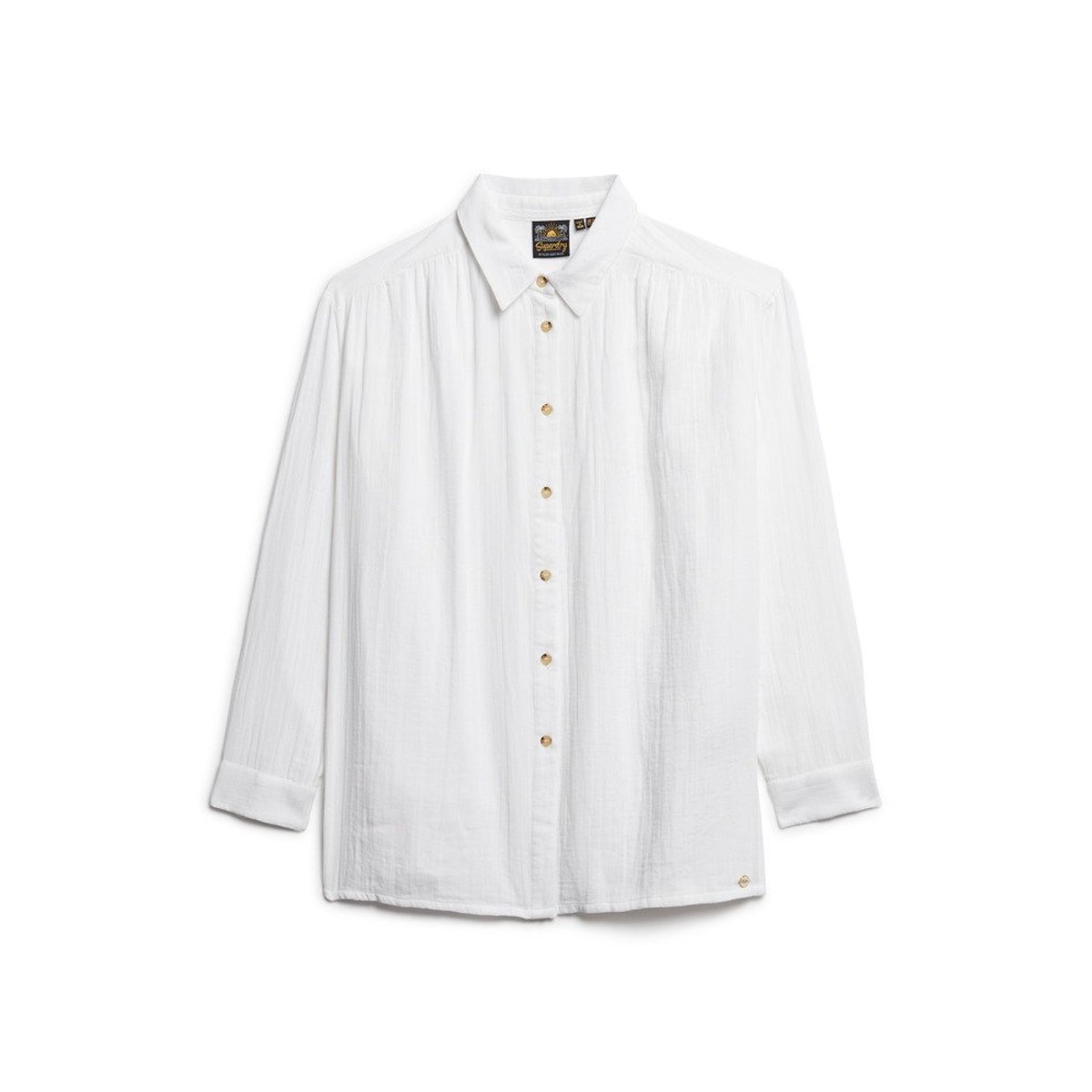 Chemise de plage longue blanc, SUPERDRY