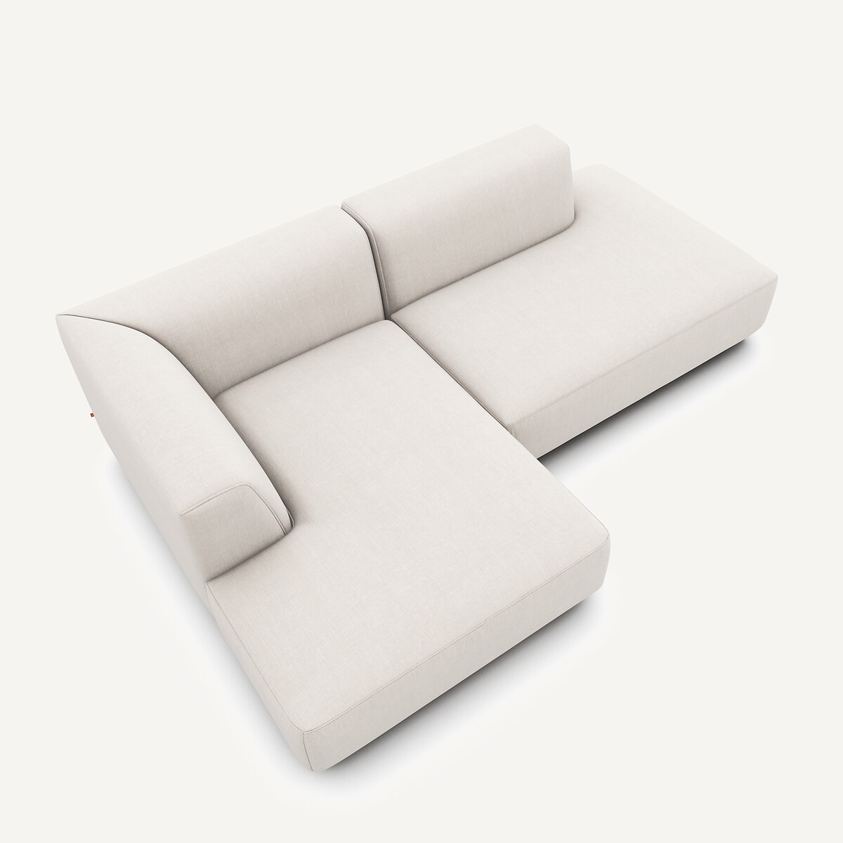 Ecksofa, links, aus Baumwolle und Leinen, JACOPO beige, AM.PM