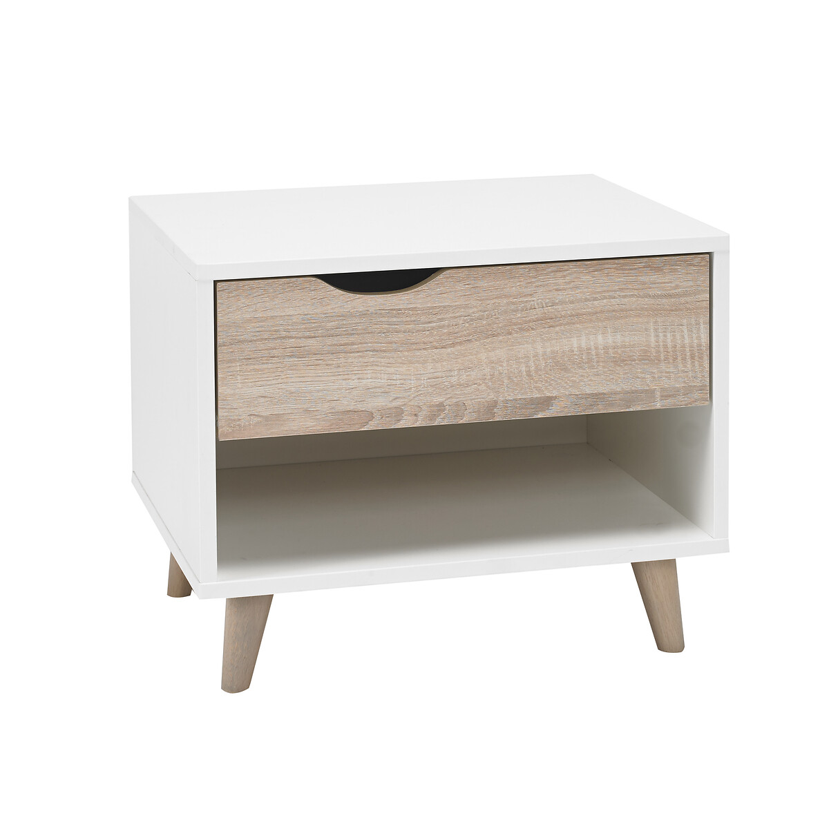 Scandi 1 Drawer Bedside Cabinet white, SO'HOME