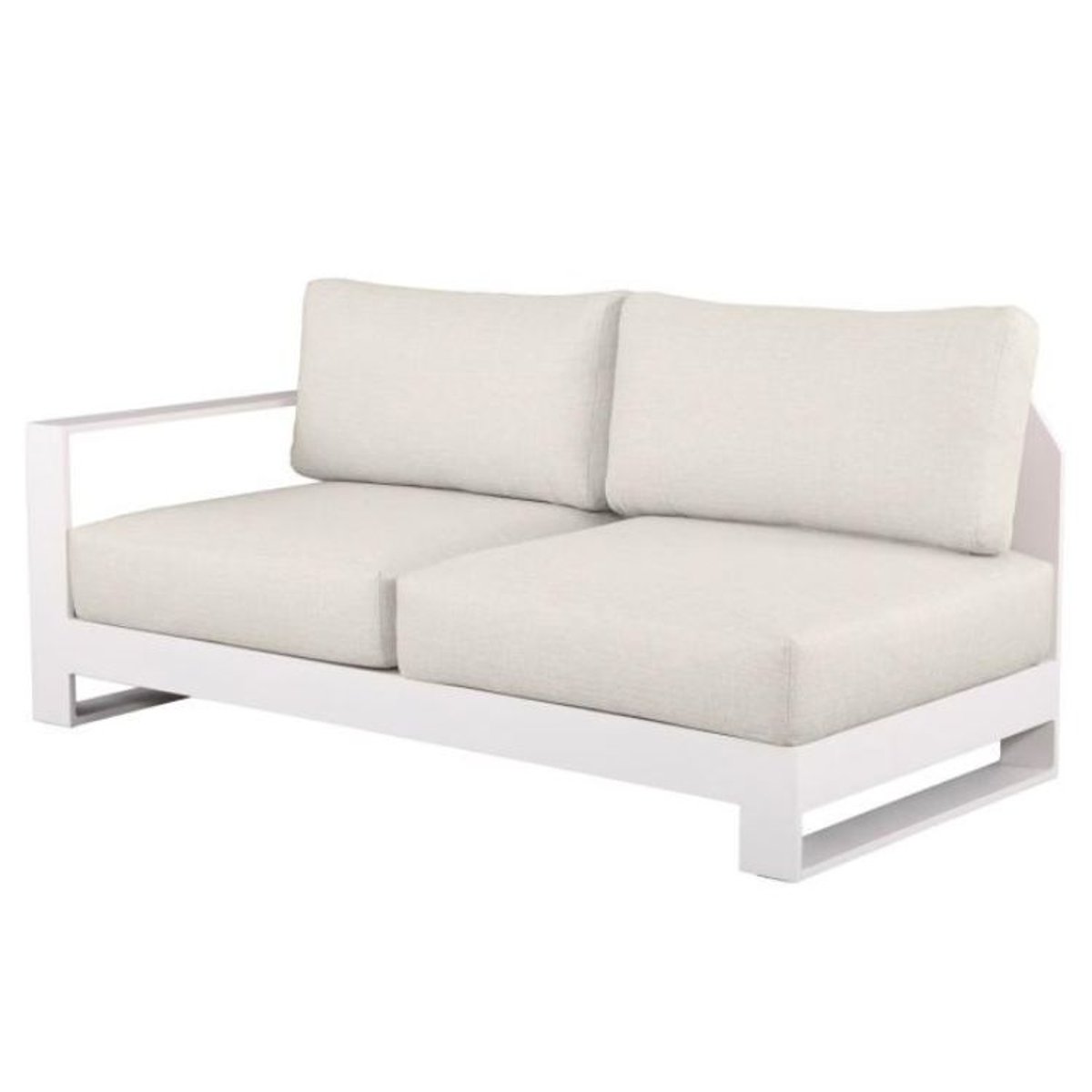 Méridienne droite en aluminium, IRIS blanc, AU JARDIN DE CHLOÉ
