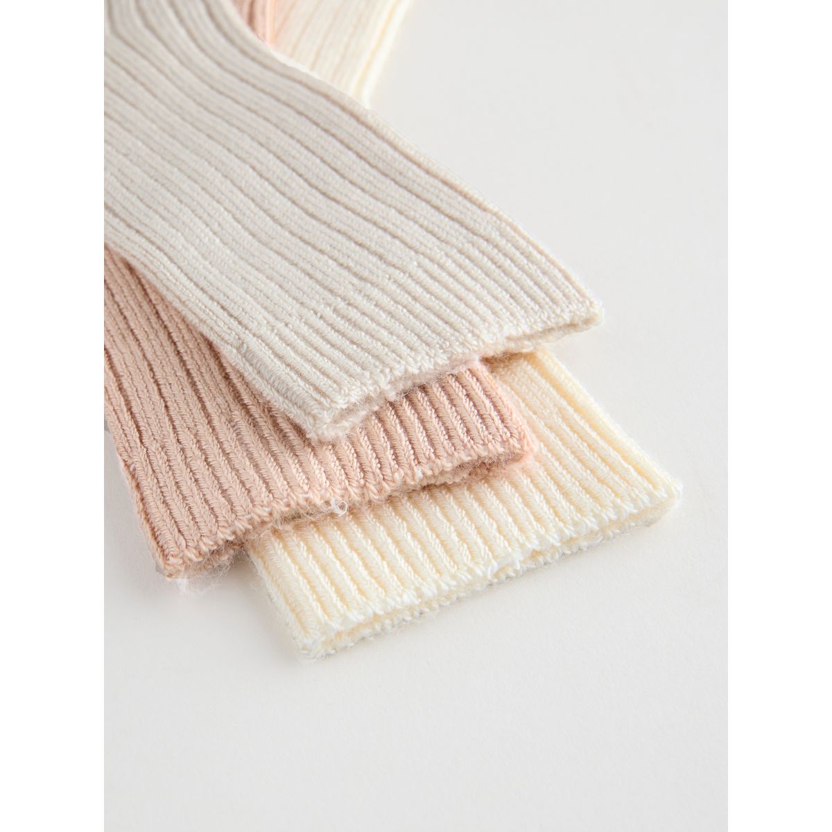 Socquettes côtelées et chaudes, 3 paires naturel, NEXT