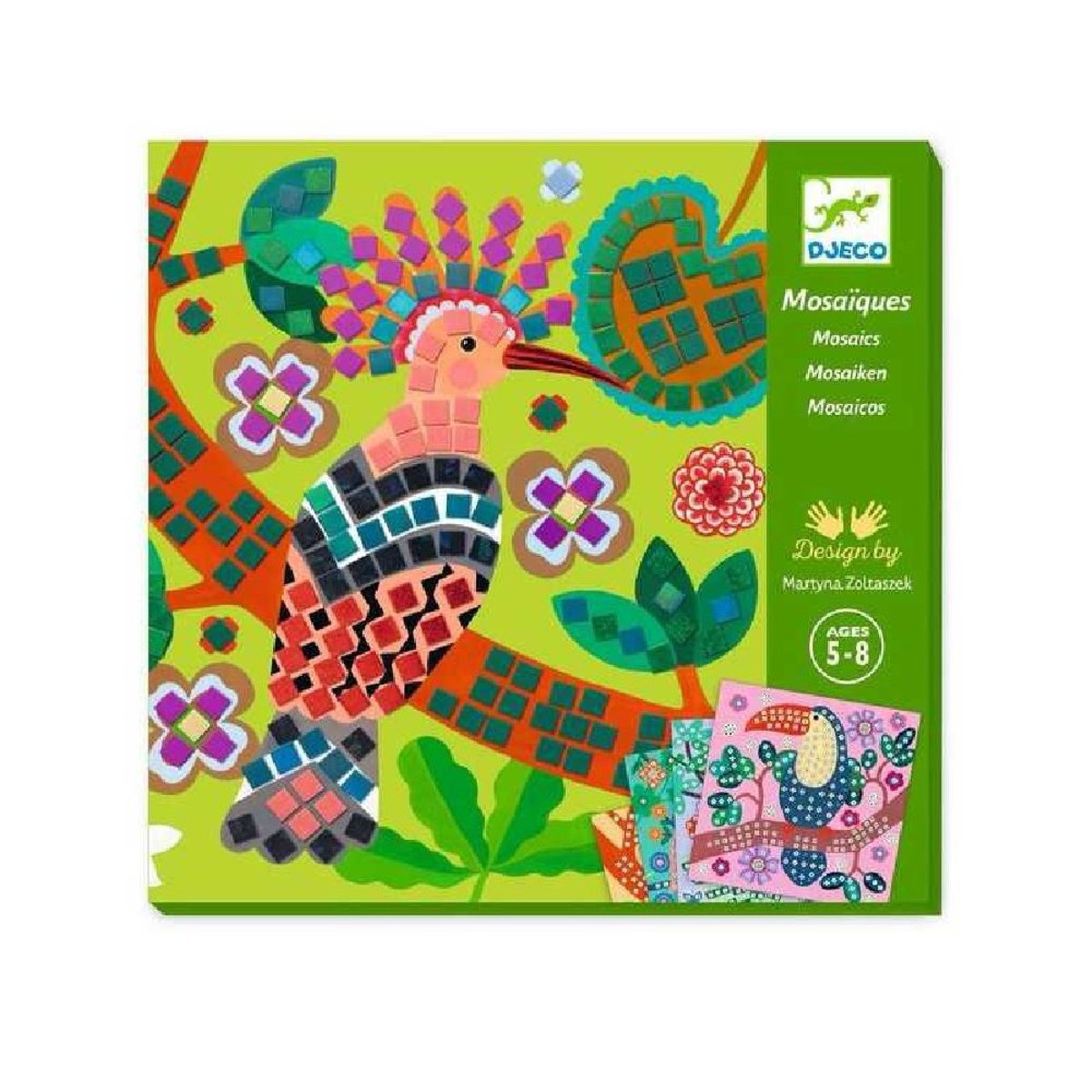 Mosaïques Canopée 4 tableaux couleur unique, DJECO