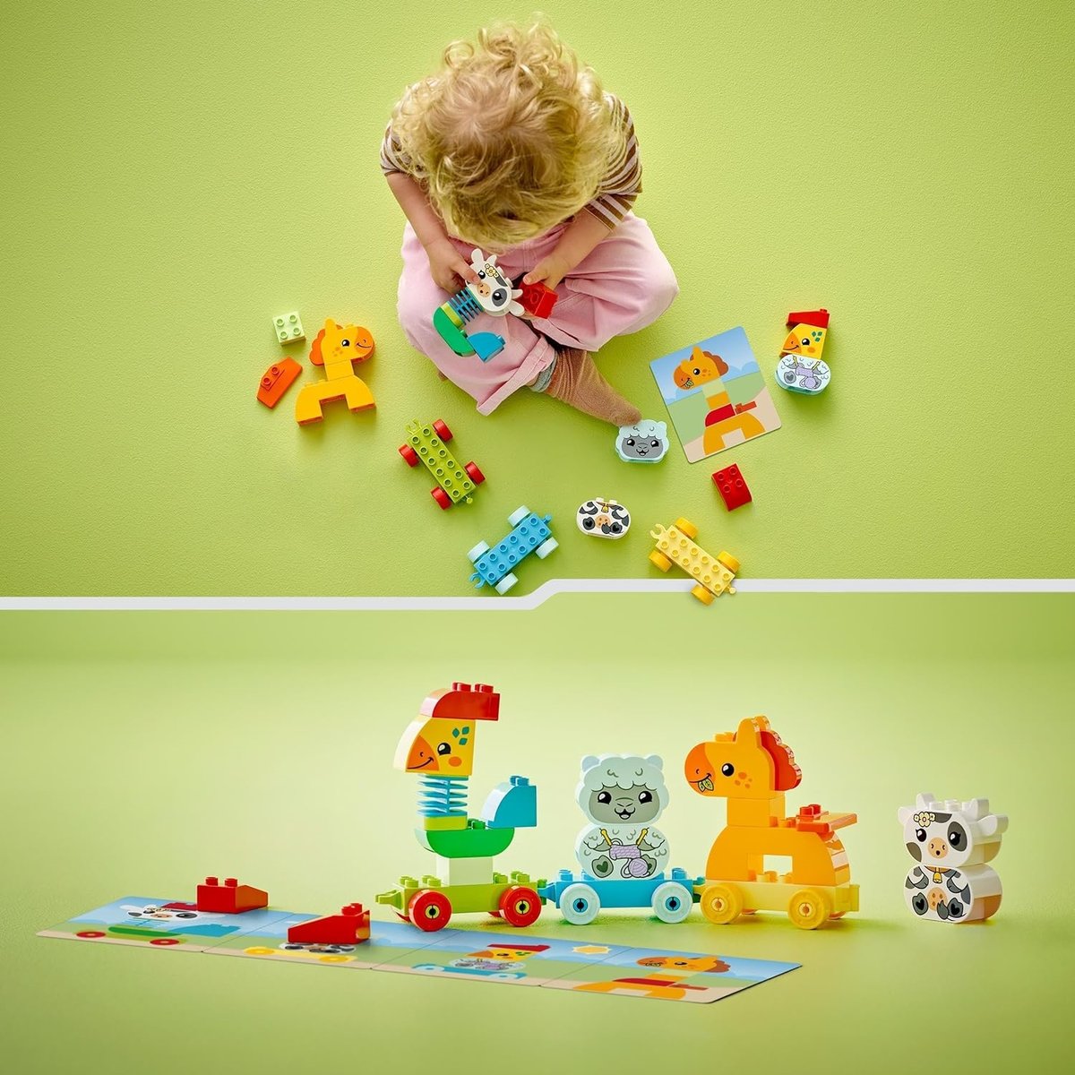 LEGO DUPLO - Mon Premier Train des Animaux - Set Éducatif Créatif 10412 multicolore, LEGO
