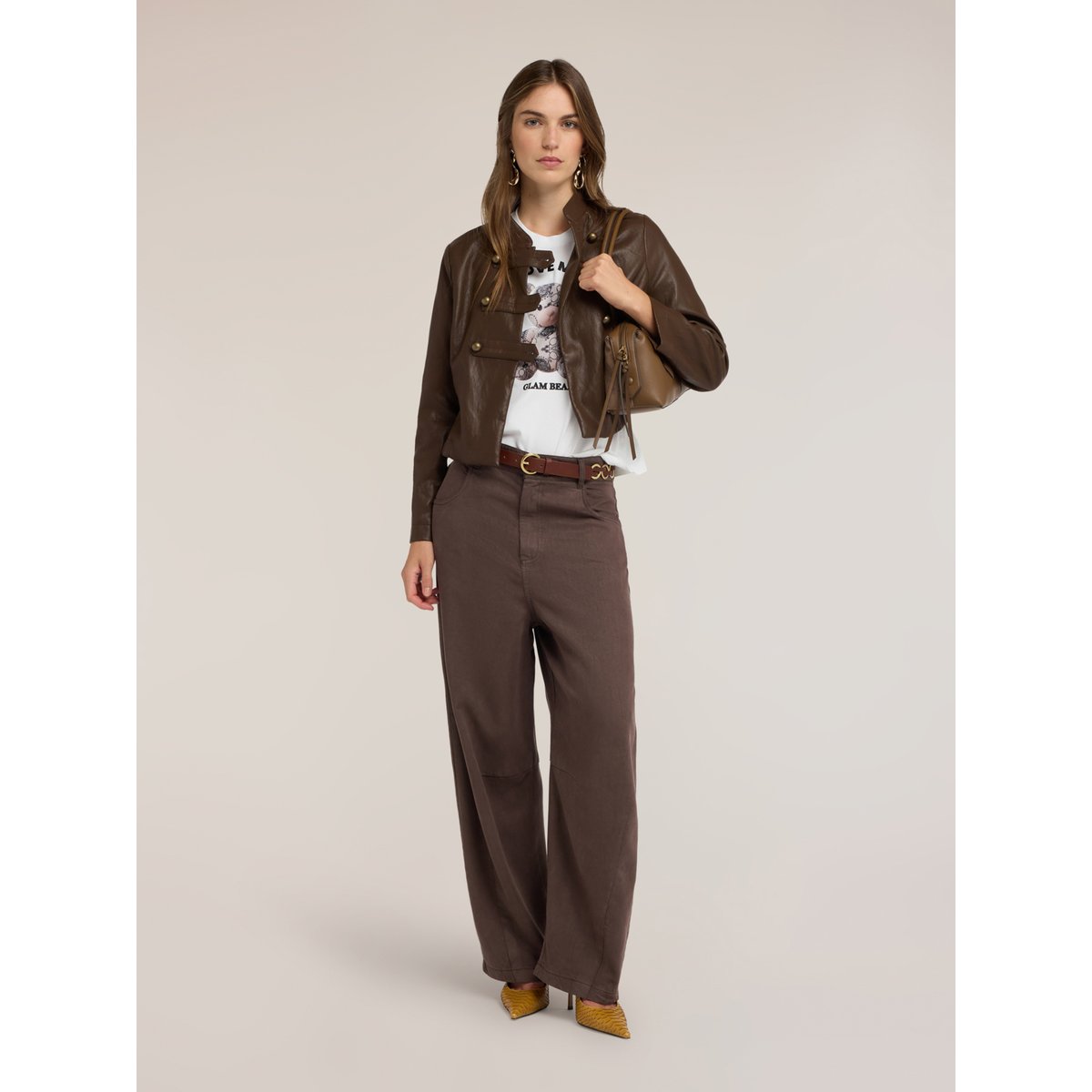 Pantalon barrel marron, MOTIVI
