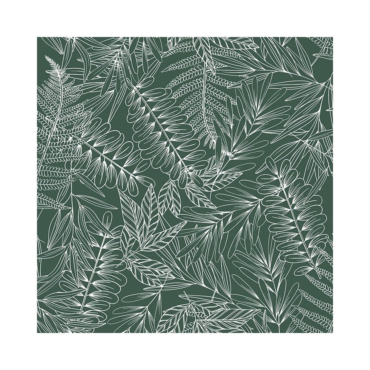 Housse de couette 240x260 Tropik + 2 taies 100% coton 57 fils vert, ATMOSPHERA