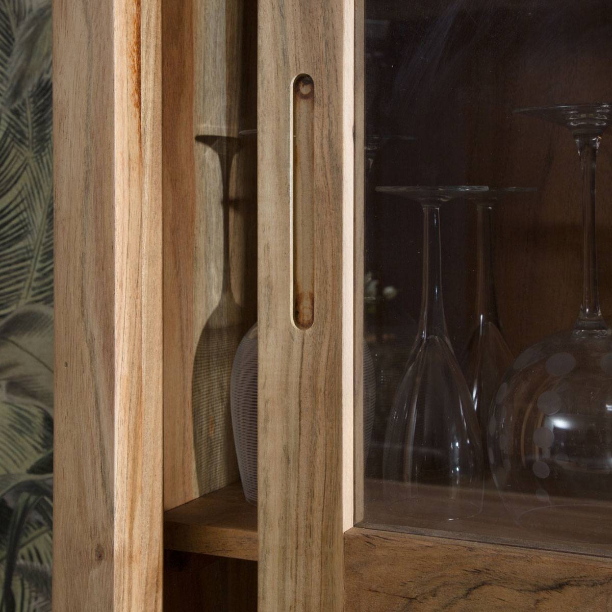 Vaisselier en bois d'acacia SALTA bois clair, MADE IN MEUBLES
