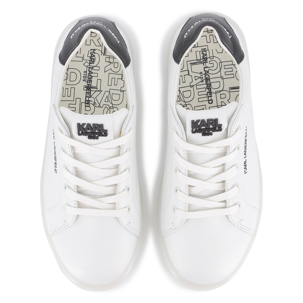 Sneakers basse stringate blanc, KARL LAGERFELD KIDS
