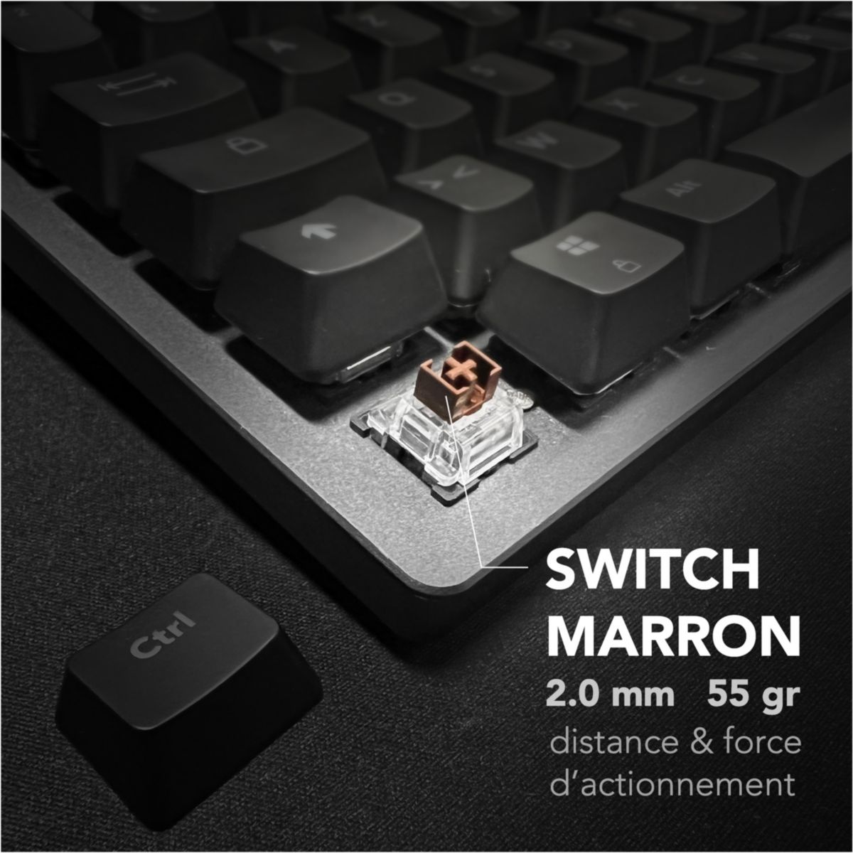 Clavier gamer K15 BLANC Progress couleur unique, SKILLKORP