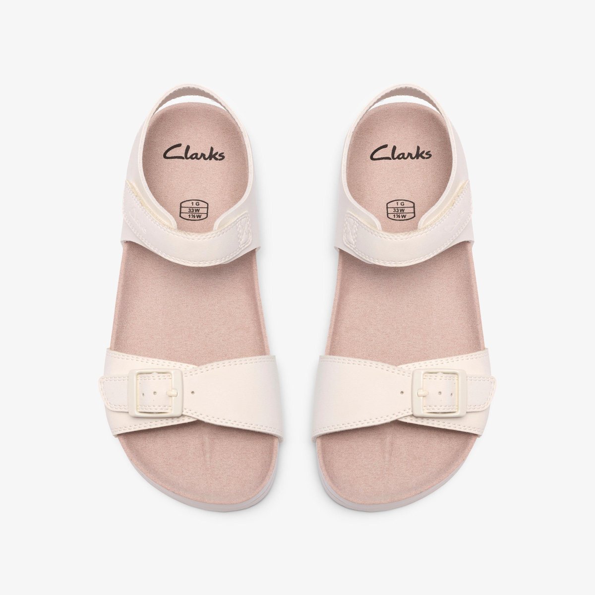 Sandales Synthétique Coupe Large BALI HEAT K blanc, CLARKS