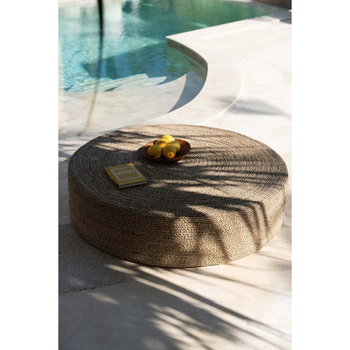 Assiette en bois de teck TEAK ROOT beige, BAZAR BIZAR