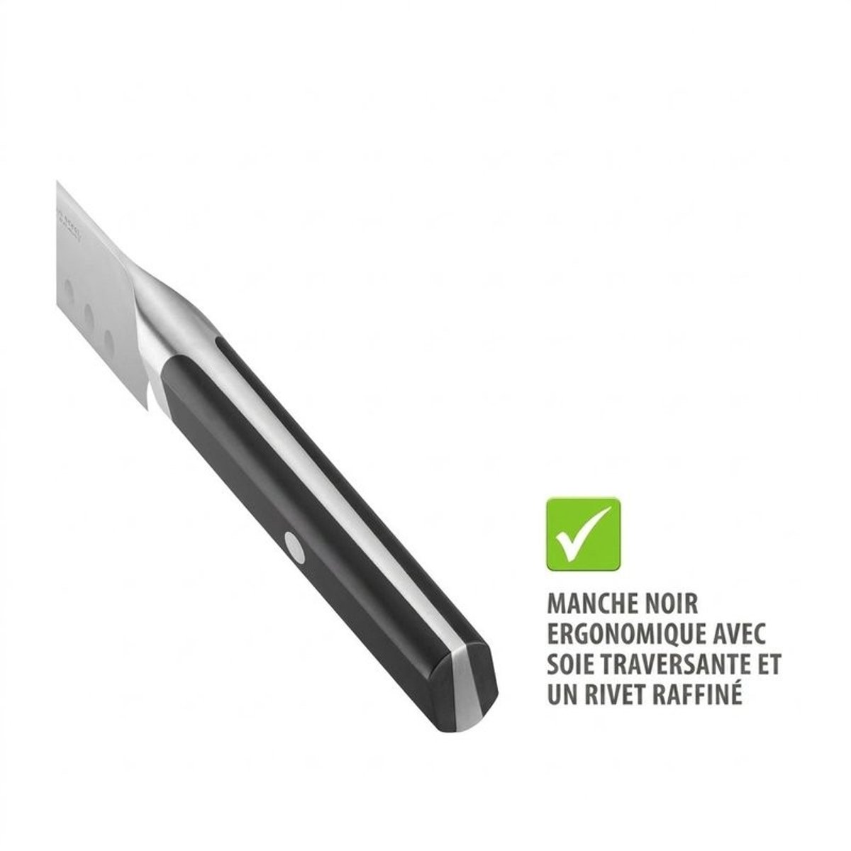 Couteau universel ACURO, 13 cm noir/argent, GEFU