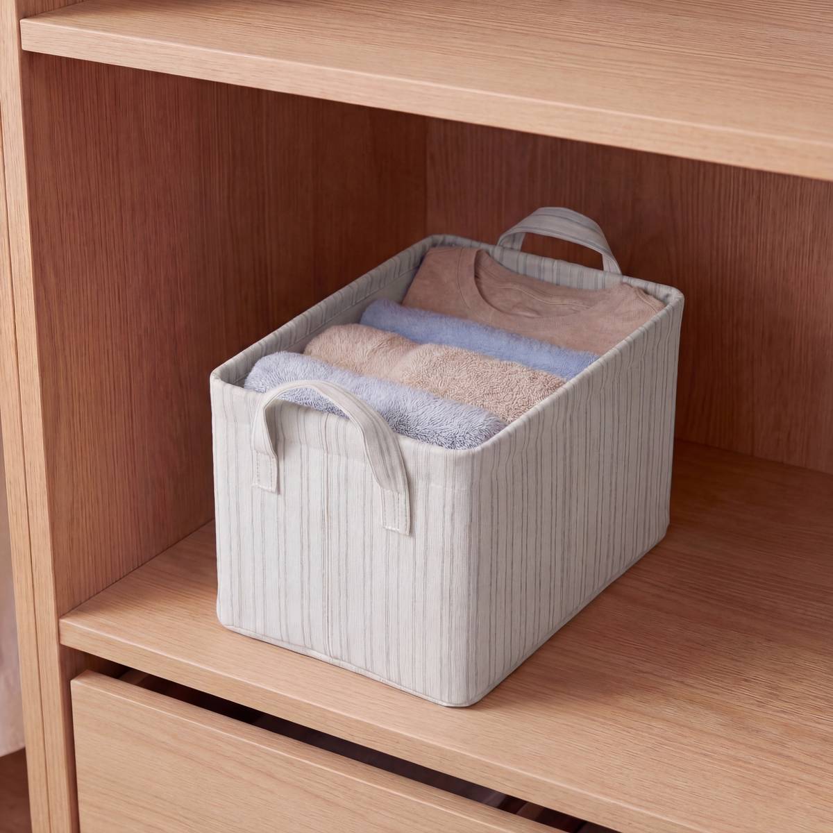 Panier de rangement rectangulaire SILNEA beige lin, 5FIVE SIMPLY SMART