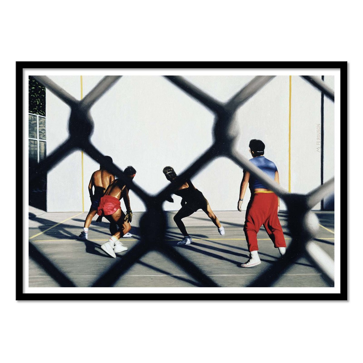 Affiche d'art - Handball Players, 2002 - Max Ferguson couleur unique, WALL EDITIONS
