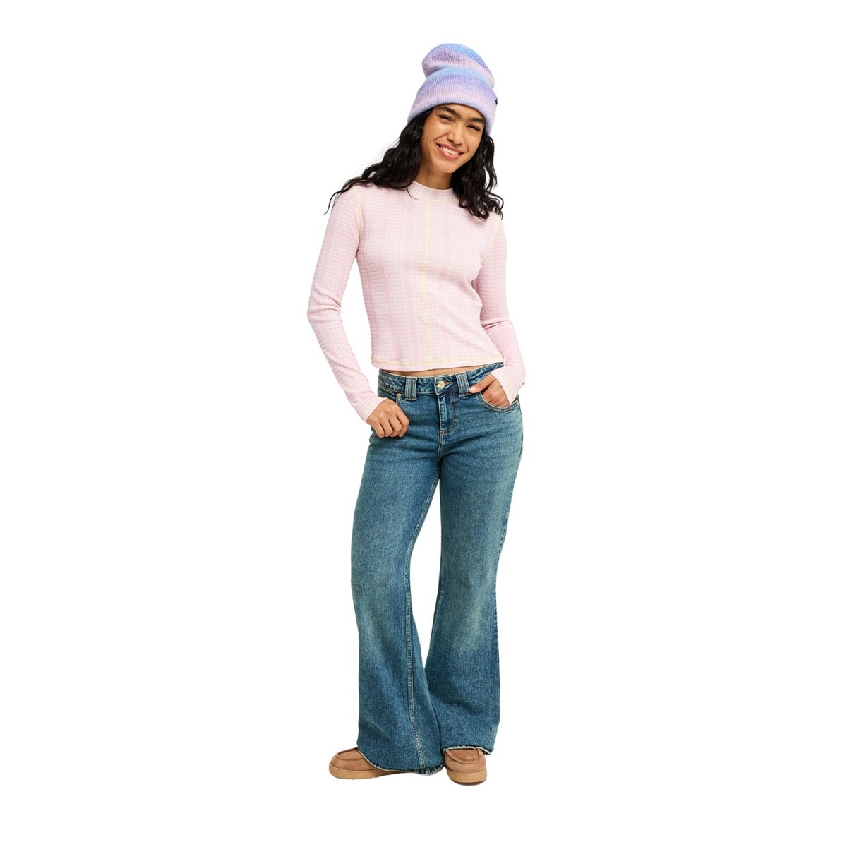 Jean denim loose FLIPSIDE FLARE. bleu surf wash sandy, ROXY